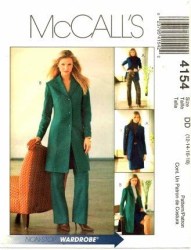 4154 McCalls LINED JACKET LENGTHS, A-SKIRT, PANTS PATTERN 8-14; 12-18; or 16-22 Choice Uncut